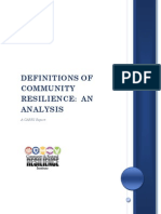 Definitions of Community Resilience