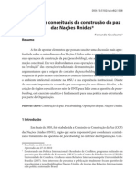 As origens conceituais da construção da paz das Nações Unidas