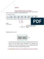 I. Predimensionamiento:: A. Predimensionamiento de Loza Aligerada