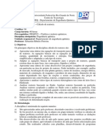 Programa - Ementa - DeQ0522 - Calculo de Reatores