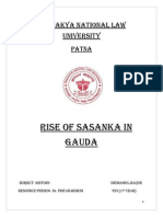 Rise of Sasanka King in Gauda