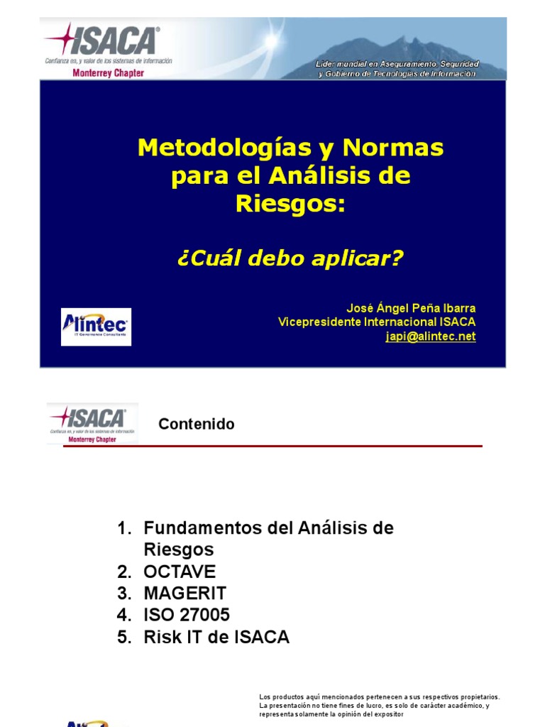 Metodologías para Análisis de Riesgos | PDF | Riesgo | Toma de decisiones