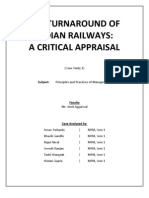 The Turnaround of Indian Railways: A Critical Appraisal: (Case Study 1)