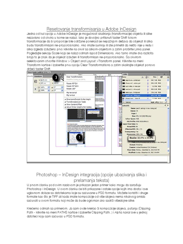 Resetovanje Transformisanja U Adobe InDesign | PDF