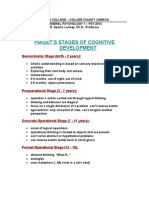 Piaget'S Stages of Cognitive Development: Sensorimotor Stage (Birth - 2 Years)