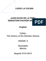 Historia de Los Juegos Olimpicos (Ingles) Pachon y Jdlp (1)