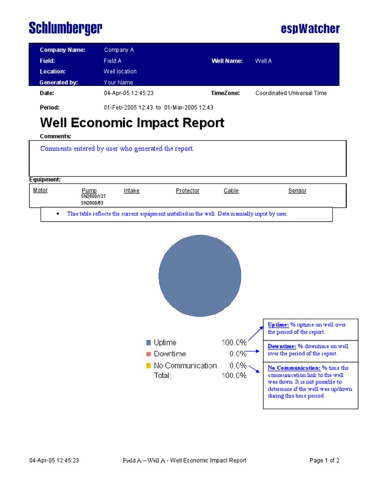 Well Economic Impact Report | PDF
