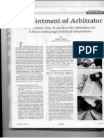 Appointment of Arbitrator