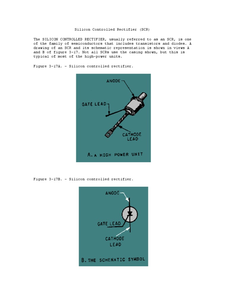 Silicon Controlled Rectifier | PDF | Rectifier | Transistor