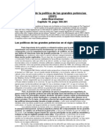 Traducción: Capitulo 10 de "La Tragedia de La Política de Las Grandes Potencias". John Mearsheimer