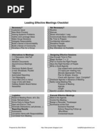 Download Effective Meeting Checklist by Bob Michel SN2192874 doc pdf