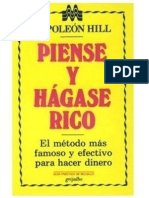 Resumen Del Libro Piense y Hágase Rico (Napoleón Hill)