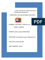 TRABAJO ENCARGADO Y TALLERES DE ANÁLISIS EN LÓ GICA    R                               P                         PROPORCIONAL EN QUECHUA