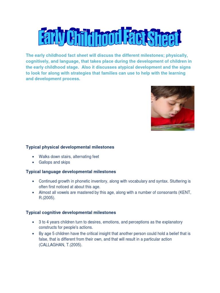 Early Childhood Development Guide | PDF
