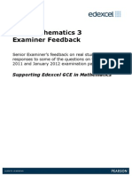 GCE Maths Examiner Feedback C3