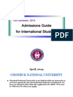 2014 Fall Admission Guide For International Students Graduate School English Chonbuk National University