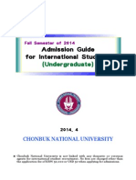 2014 Fall Admission Guide Undergraduate English Chonbuk National University