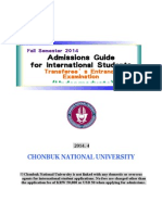 2014 Fall Semester Admission Guide UndergraduateTransfer English Chonbuk National University