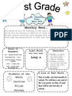 First Grade Newsletter