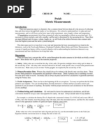 Metric Measurements Prelab CHEM 130 PDF