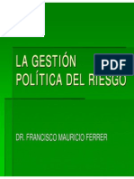 La Gestion Politica Del Riesgo Dr Ferrer 17