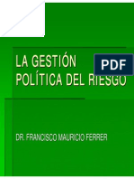 La Gestion Politica Del Riesgo DR Ferrer 17