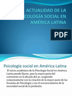 Actualidad de La Psicologia Social en America Latina