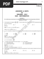 WBJEE 2014 Mathematics Question Paper With Solutions