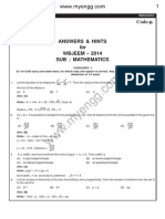 WBJEE 2014 Mathematics Question Paper With Solutions