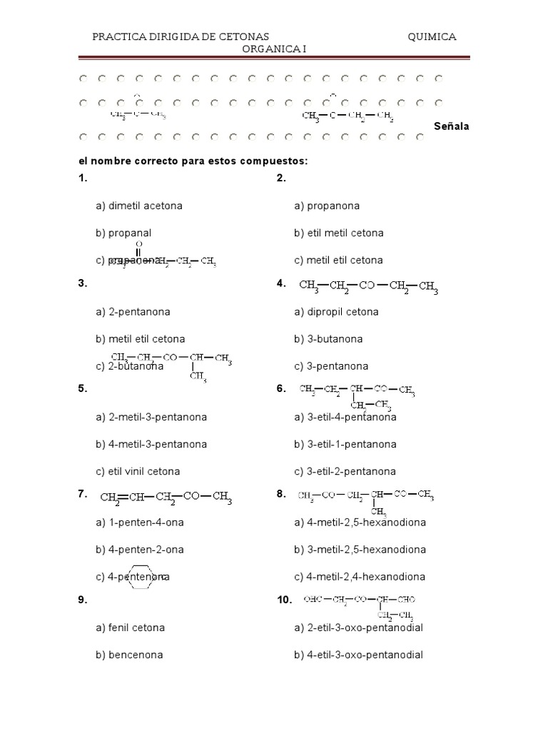 Practica de Cetonas | PDF