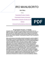 Manuscrito Economicos Filosoficos Terceiro Manuscrito - Marx, Karl