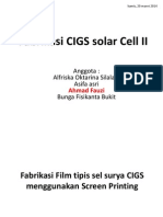 Fabrikasi CIGS Solar Cell II