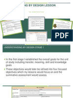 Understanding by Design Lesson Planning