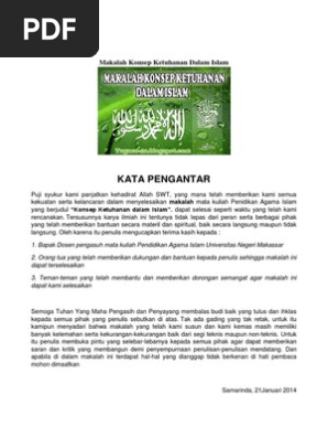 Makalah Konsep Ketuhanan Dalam Islam