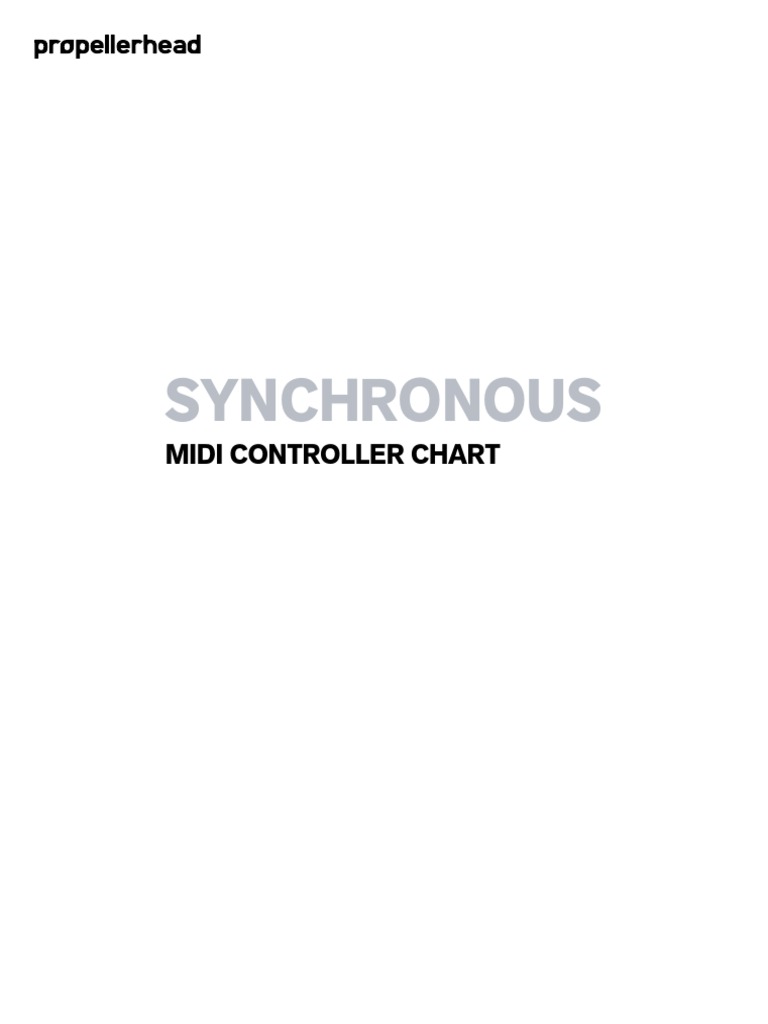 Synchronous MIDI Controller Chart | PDF | Musical Instruments | Audio