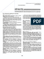 N D T Abstracts: The Ultrasonic Testing of Concrete