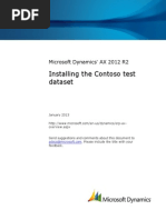 Installing The Contoso Test Dataset