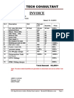 Invoice of Pipeline