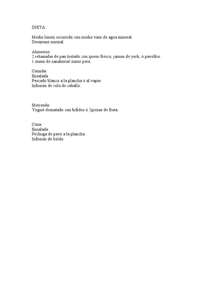 Plan de Dieta Saludable Diario | PDF