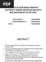 GSM Based Monthly Electricity Energy Meter Billing With