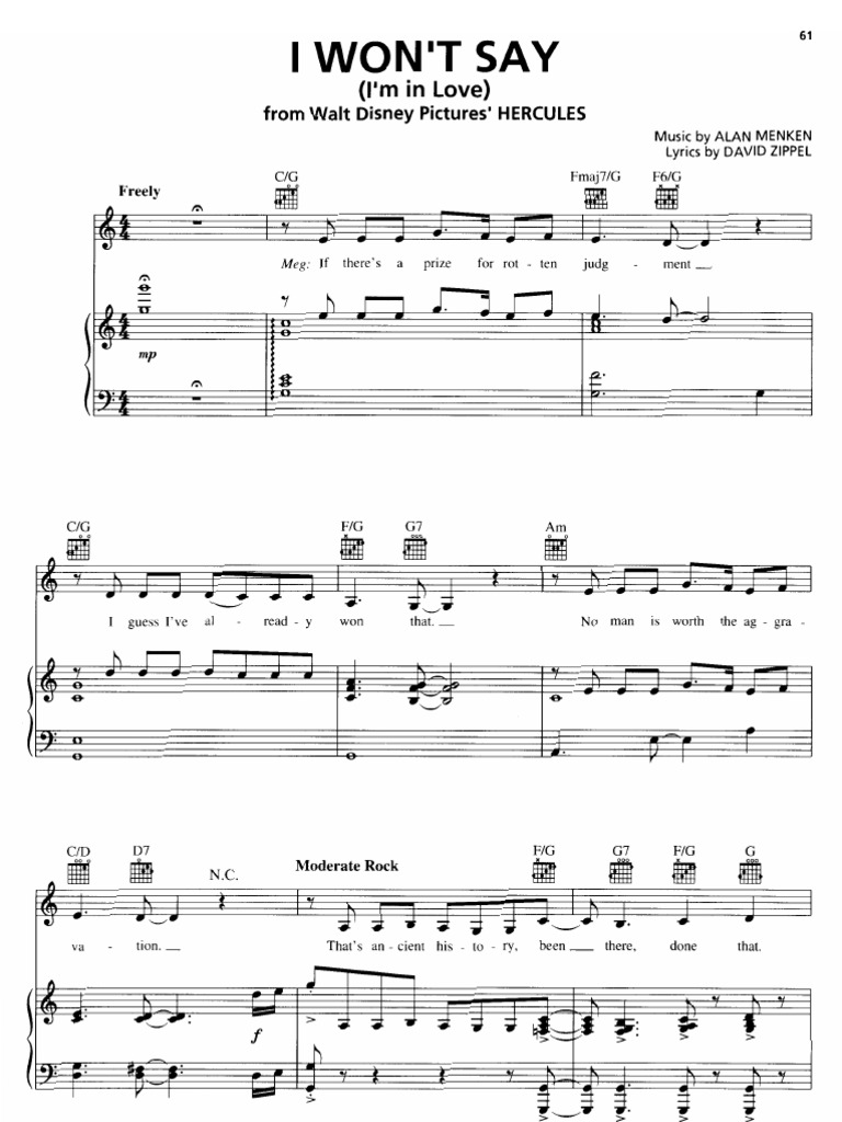 Free Printable Piano Sheet Music Disney Songs - a dream is wish your heart makes from disney s ...