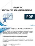Database Criteria for good measurement