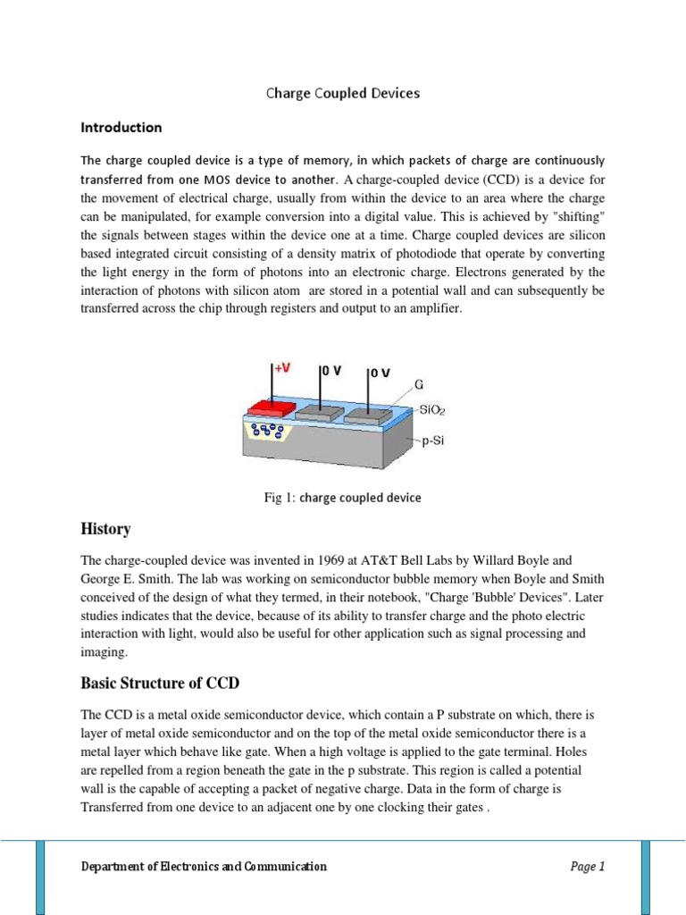 Charge Coupled Device1 Charge Coupled Device Mosfet