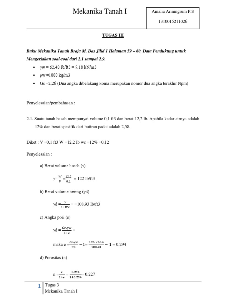 Tugas Iii Mekanika Tanah