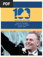 Download Governor McAuliffe 100 Days Report by GovernorVa SN219409819 doc pdf