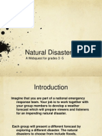 Natural Disasters: A Webquest For Grades 3 - 5