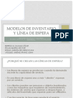 Modelos de Inventario y Línea de Espera