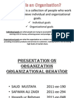 An Organization Is A Collection of People Who Work Together To Achieve Individual and Organizational Goals