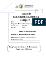 2º EvD Pruebas Psicológicas para Niños