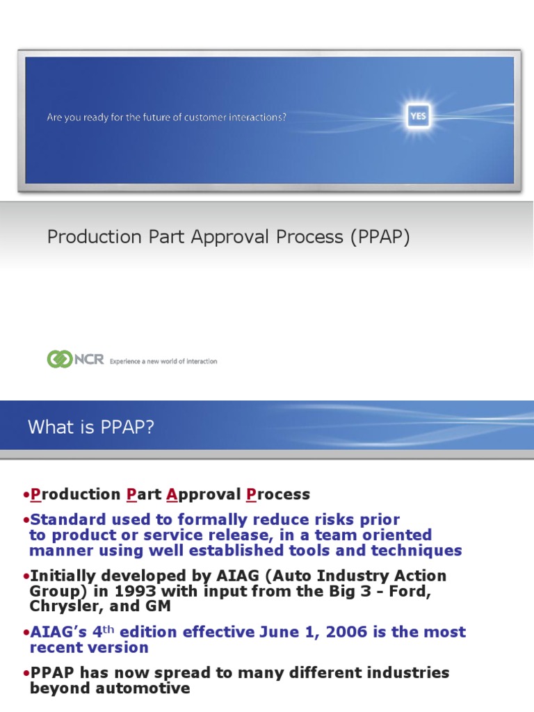 Complete PPAP Overview | PDF